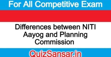 Differences between NITI Aayog and Planning Commission 