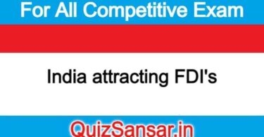 India attracting FDI's