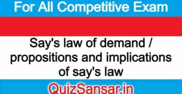 Say's law of demand / propositions and implications of say's law