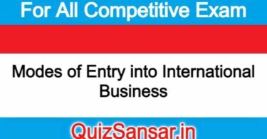 Modes of Entry into International Business