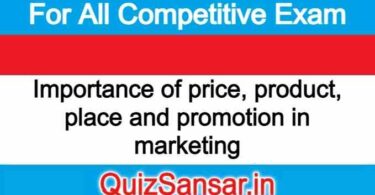 Importance of price, product, place and promotion in marketing