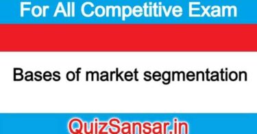 Bases of market segmentation