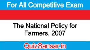 The National Policy for Farmers, 2007