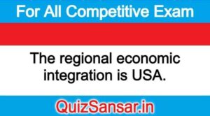 The regional economic integration is USA.