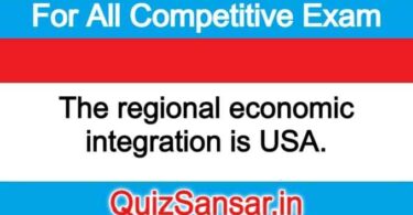 The regional economic integration is USA.