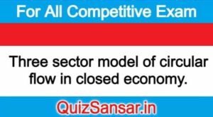 Three sector model of circular flow in closed economy.