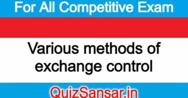 Various methods of exchange control
