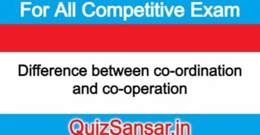 Difference between co-ordination and co-operation