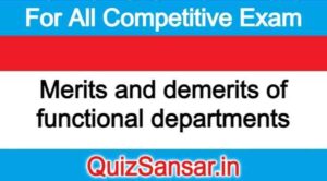 Merits and demerits of functional departments