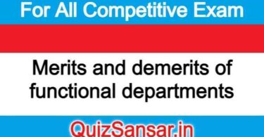 Merits and demerits of functional departments