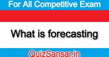 What is forecasting