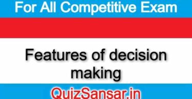 Features of decision making