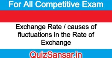 Exchange Rate / causes of fluctuations in the Rate of Exchange