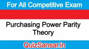 Purchasing Power Parity Theory