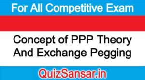 Concept of PPP Theory And Exchange Pegging
