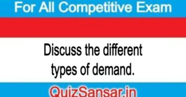 Discuss the different types of demand.