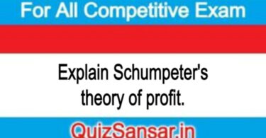 Explain Schumpeter's theory of profit.