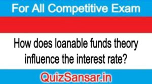 How does loanable funds theory influence the interest rate?