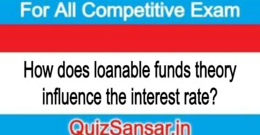 How does loanable funds theory influence the interest rate?