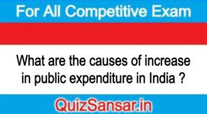 What are the causes of increase in public expenditure in India ?