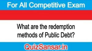 What are the redemption methods of Public Debt?