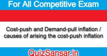Cost-push and Demand-pull inflation / causes of arising the cost-push inflation