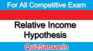 Relative Income Hypothesis