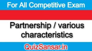 Partnership / various characteristics