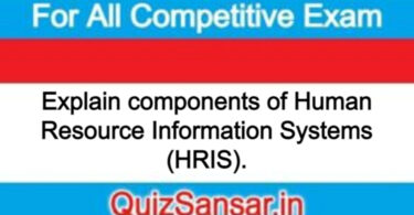 Explain components of Human Resource Information Systems (HRIS).