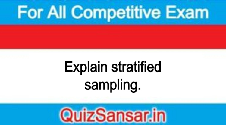 stratified sampling with example