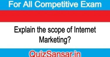 Explain the scope of Internet Marketing?