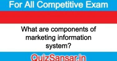 What are components of marketing information system?