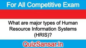 What are major types of Human Resource Information Systems (HRIS)?