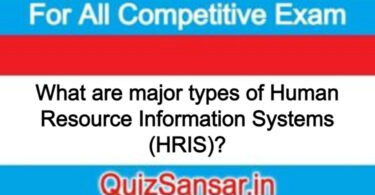 What are major types of Human Resource Information Systems (HRIS)?