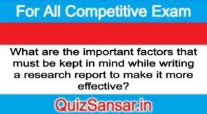 What are the important factors that must be kept in mind while writing a research report to make it more effective?