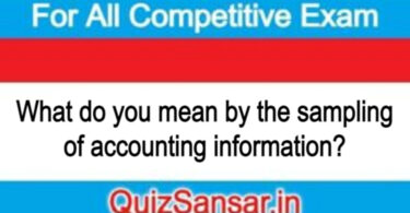 What do you mean by the sampling of accounting information?