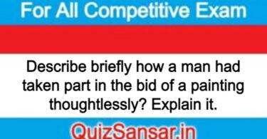 Describe briefly how a man had taken part in the bid of a painting thoughtlessly? Explain it.