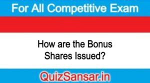 How are the Bonus Shares Issued?