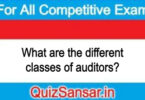 What are the different classes of auditors?