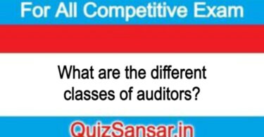 What are the different classes of auditors?