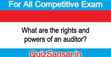 What are the rights and powers of an auditor?