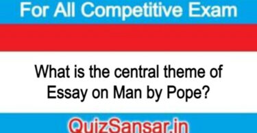 What is the central theme of Essay on Man by Pope?