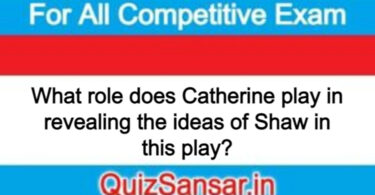 What role does Catherine play in revealing the ideas of Shaw in this play?