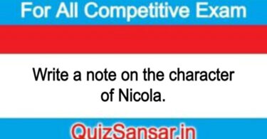 Write a note on the character of Nicola.