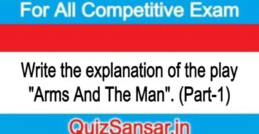 Write the explanation of the play "Arms And The Man". (Part-1)