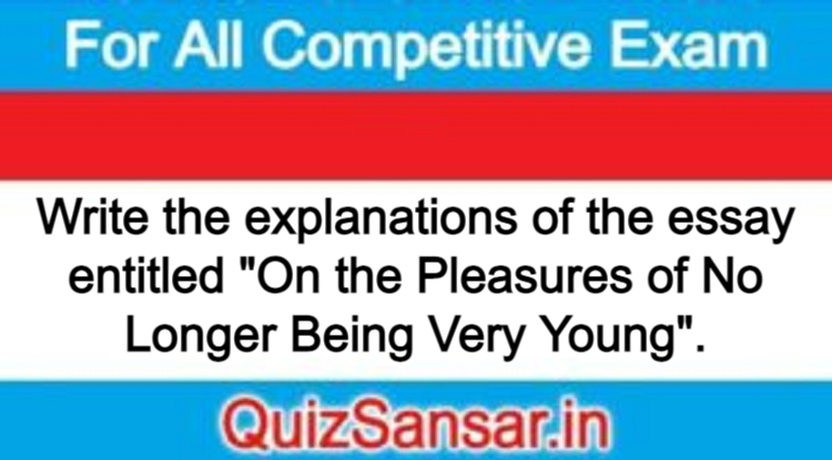 personal essay on pleasures particular to youth