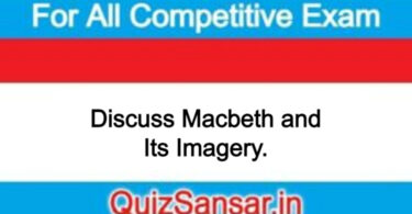 Discuss Macbeth and Its Imagery.