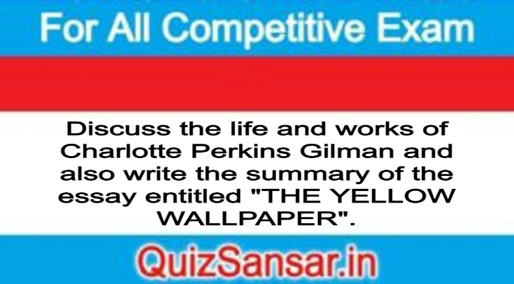 The Yellow Wallpaper Summary and Analysis  Free Essay Example