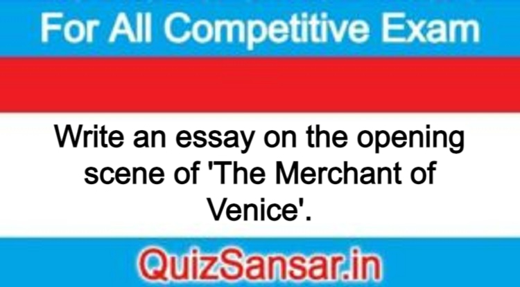 merchant of venice essay answers