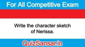 Write the character sketch of Nerissa.